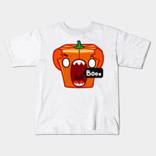 Square Pumpkin goes Booo... Kids T-Shirt